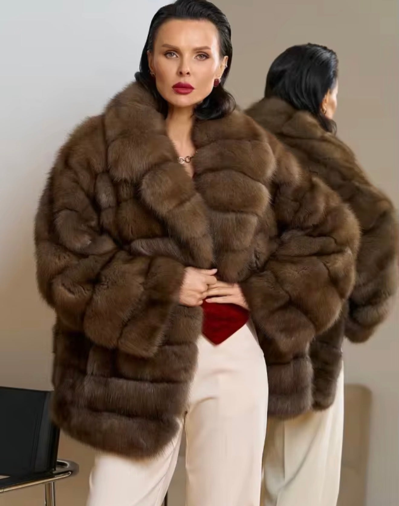 Luxuriöse Felljacke