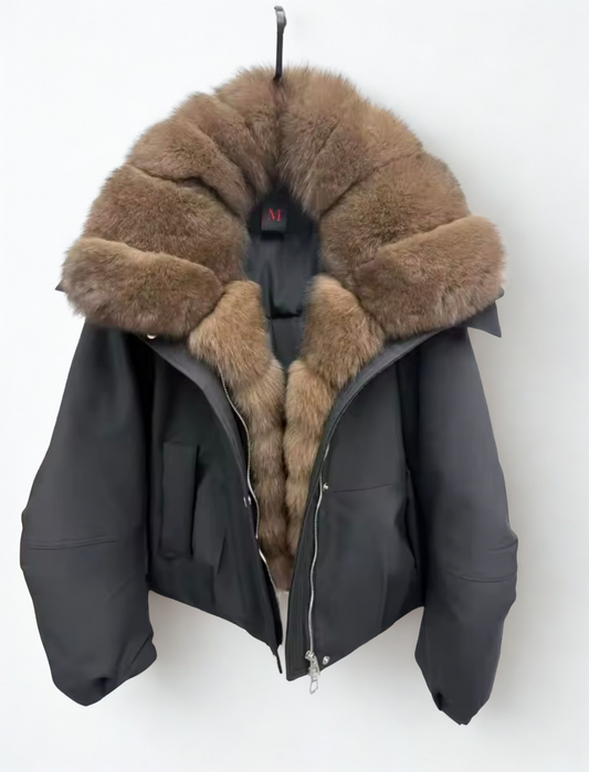 Winterjacke mit Fellkragen